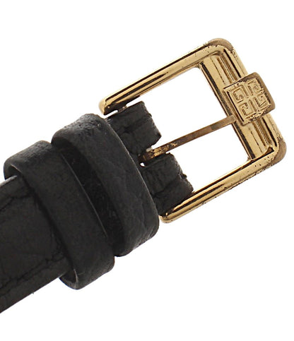 GIVENCHY 腕時計 K18 クオーツ ブラック レディース ジバンシィ