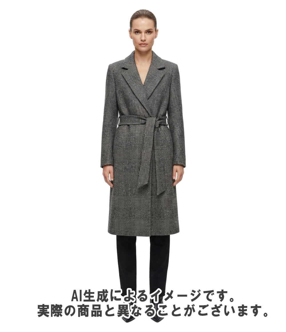 CARUSO グレンチェックベルテッドコート レディース SIZE 44 (L) カルーソー