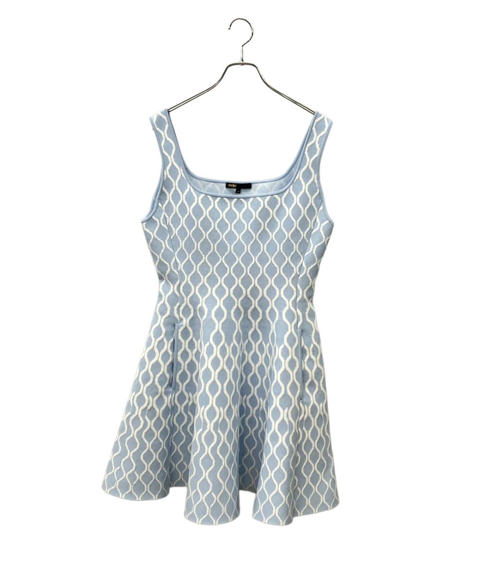 Maje ノースリーブワンピース フレア ジャカードニット フィット ミニ レディース SIZE 42 (L) マジェ