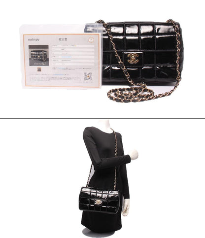 CHANEL チェーンショルダーバッグ シングルフラップ シングルチェーン ゴールド金具 チョコバー レディース シャネル