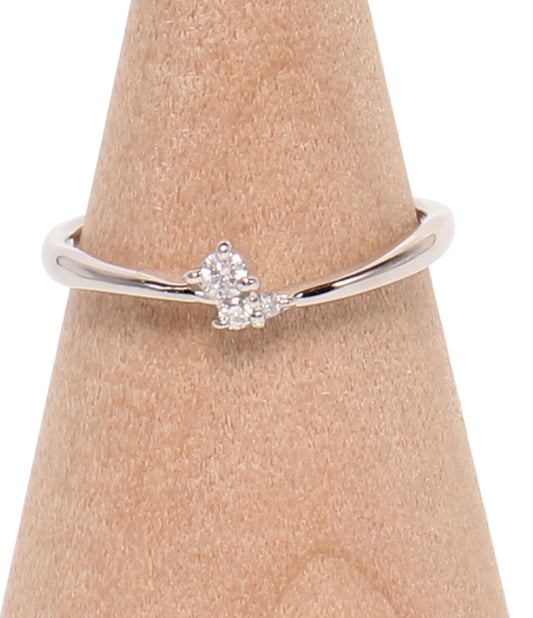 美品 MARGARET HOWELL idea リング 指輪 Pt900 ダイヤ 0.06ct レディース SIZE 11号 マーガレットハウエル アイデア