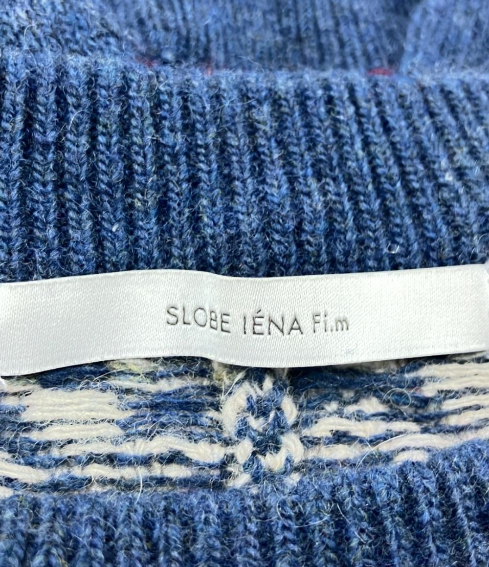 スローブイエナ ウールナイロンバックスリットクルーネックニットセーター レディース SIZE F SLOBE IENA