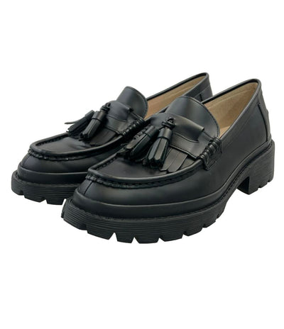 美品 LANVIN en Bleu タッセル厚底ローファー 2784 レディース SIZE 24.0 (L) ランバンオンブルー