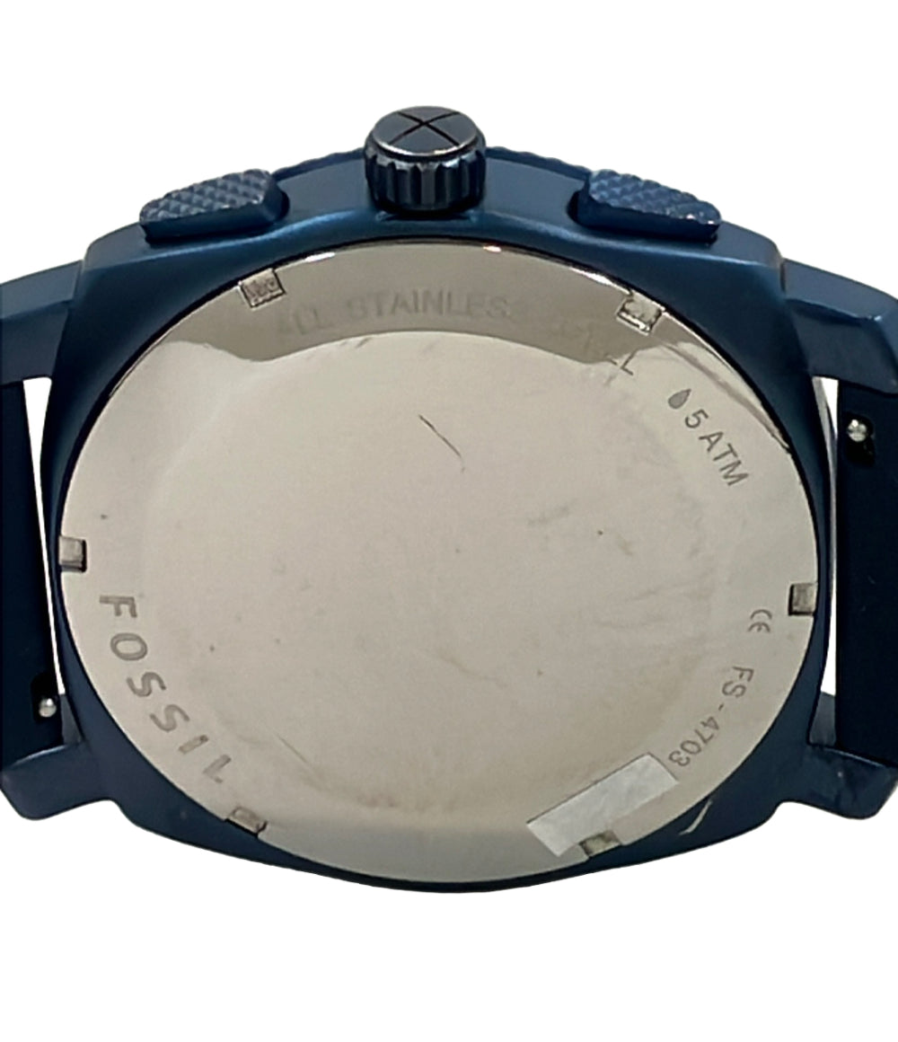 FOSSIL 腕時計 クオーツ ネイビー系 FS-4703 メンズ フォッシル