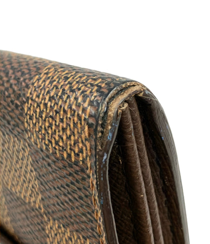 LOUIS VUITTON 長財布 ポシェット ポルト モネ クレディ ダミエ エベヌ N61724 レディース メンズ ルイ・ヴィトン
