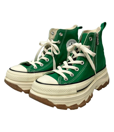 美品 CONVERSE ハイカット厚底スニーカー オールスター R トレックウェーブ ジップ ハイ 1SD839 レディース SIZE 24.5 コンバース