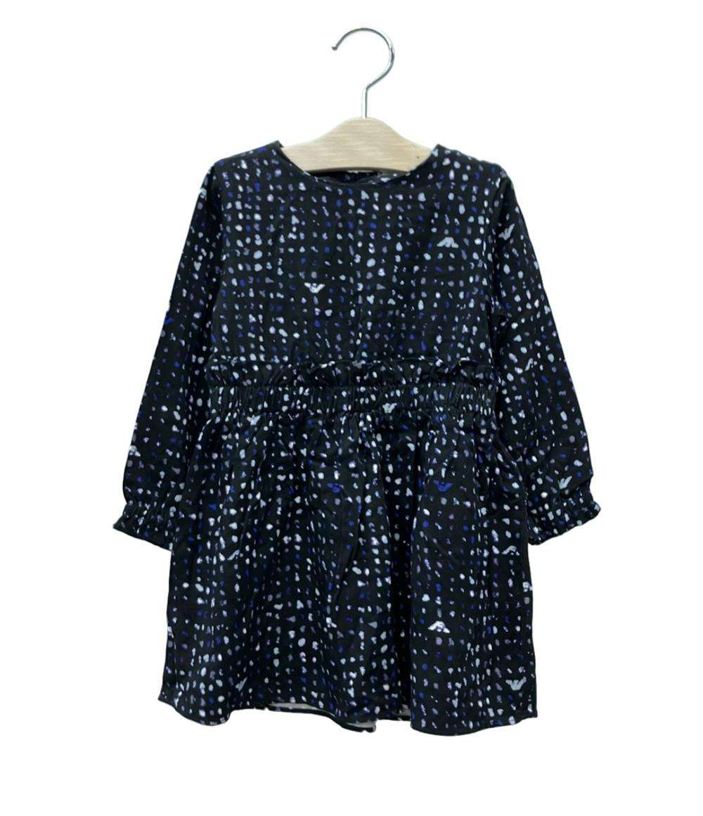 美品 Emporio Armani 長袖ワンピース チェニック タグ付き 6KEA17 3N55Z キッズ SIZE 24M (92cm) エンポリオ・アルマーニ