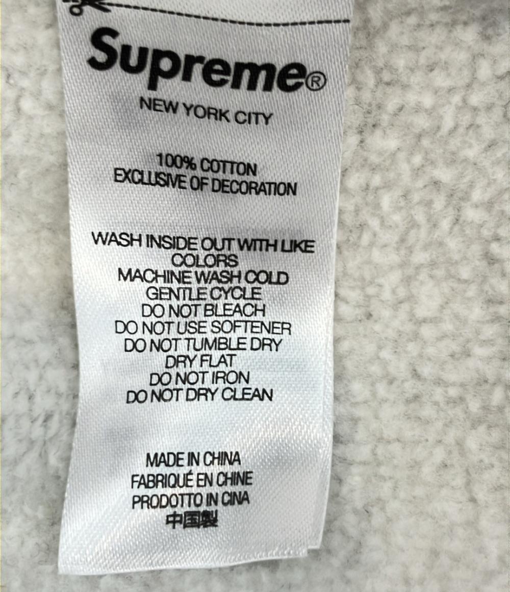 Supreme パーカー スウェット フードロゴ グレー×レッド 21AW