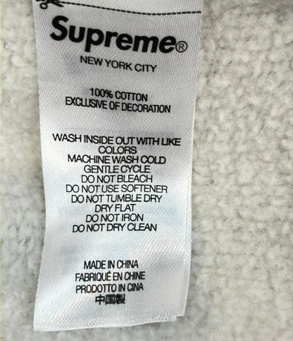 Supreme パーカー スウェット フードロゴ グレー×レッド 21AW  ストリート Contrast Hooded Sweatshirt 2021FW0902008 メンズ SIZE S シュプリーム