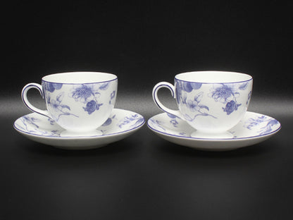 美品 WEDGWOOD カップ＆ソーサー 2客セット ペア ブループラム ウエッジウッド