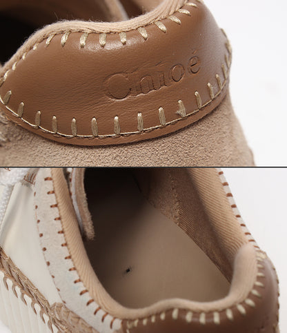 Chloe ローカットスニーカー ウェッジソール 厚底 Nama ウェッジスニーカー CHC24U02IBD70F レディース SIZE 37 (24.5cm) クロエ