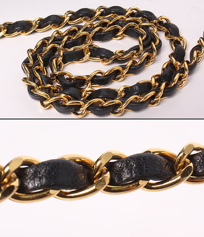 CHANEL チェーンショルダーバッグ プッシュロック ラムスキン ゴールド金具 肩掛け マトラッセ レディース シャネル