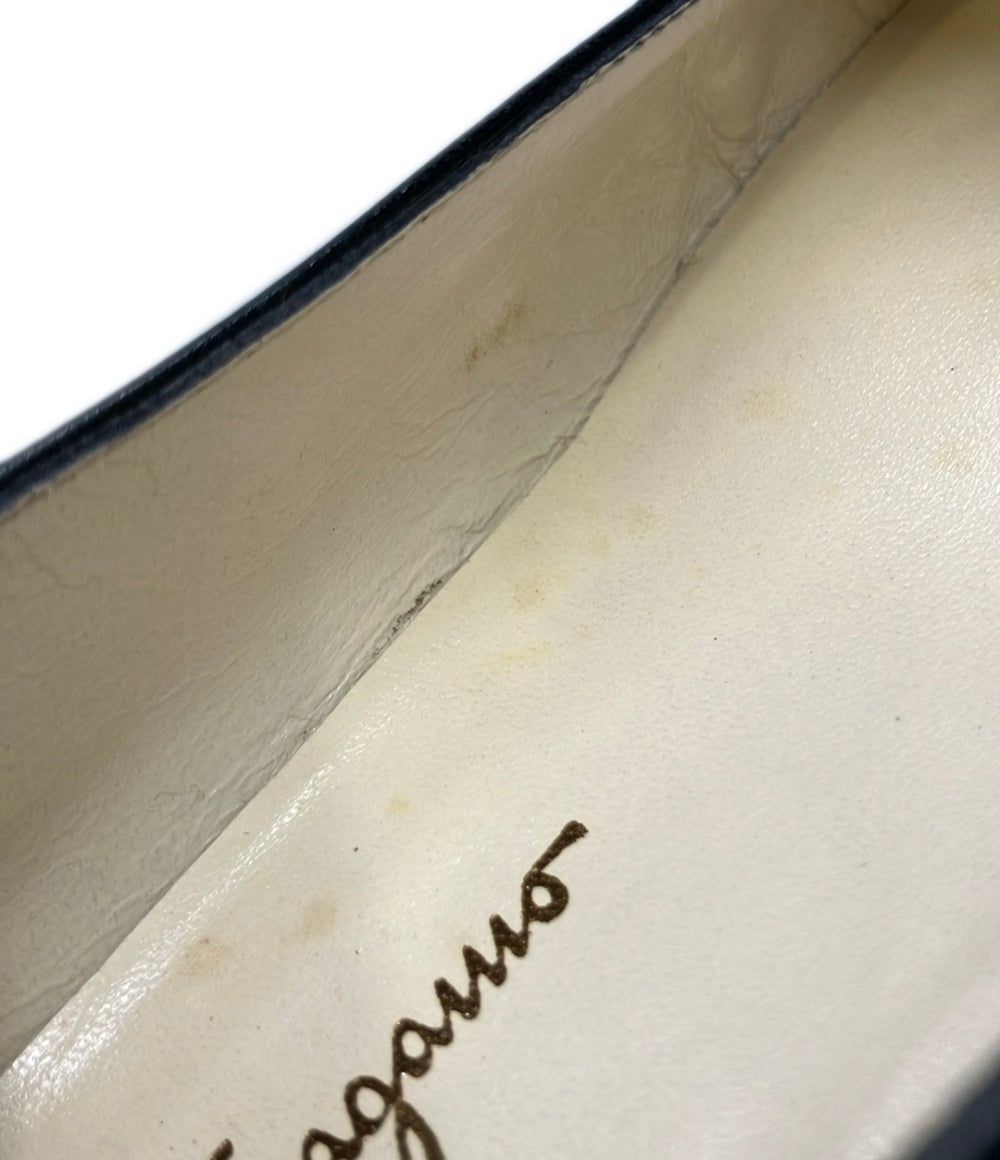 Salvatore Ferragamo ガンチーニスクエアトゥパンプス レディース SIZE 8 1/2 サルヴァトーレフェラガモ
