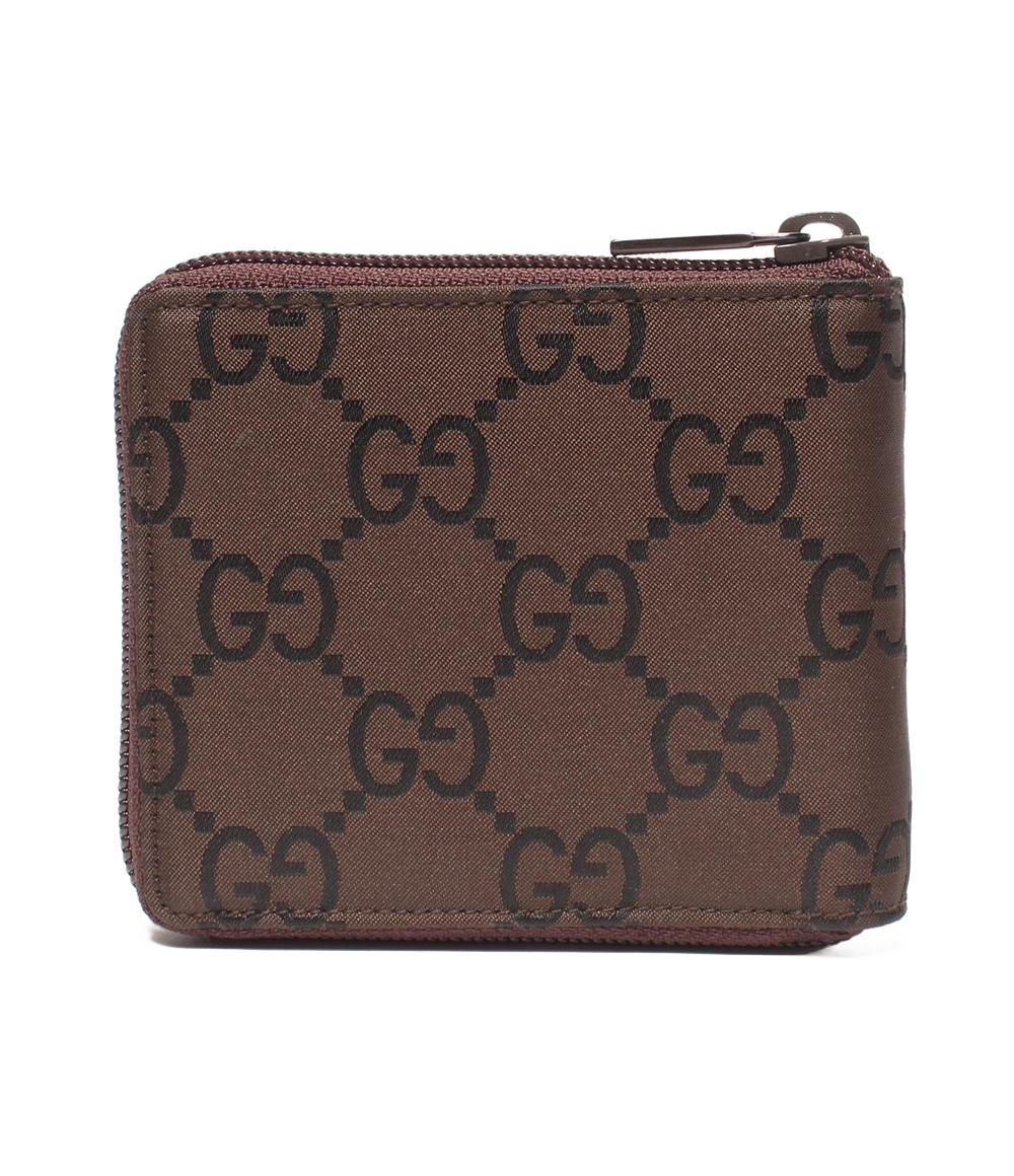 美品 GUCCI ラウンドファスナー二つ折り財布 034 1408 0801 メンズ