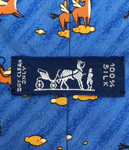 HERMES ネクタイ シルク100% メンズ エルメス