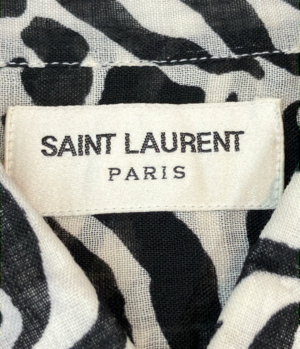 SAINT LAURENT 長袖シャツ 薄手 ゼブラ 564172 メンズ SIZE 37 (S) サンローラン