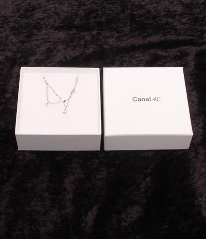 美品 canal4℃ 2連ブレスレット SV レディース カナルヨンドシー