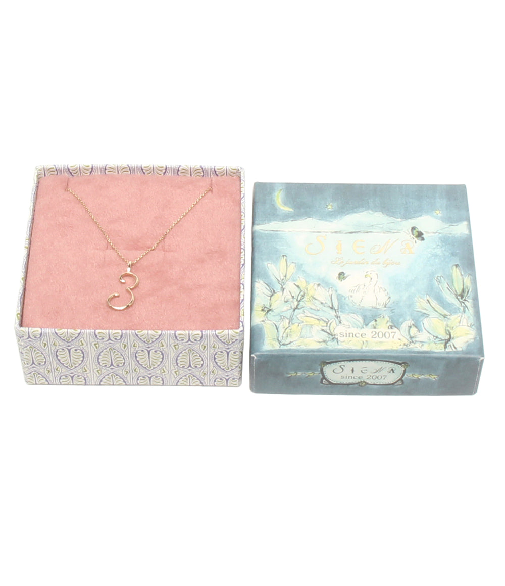 美品 SIENA ROSE ロングネックレス K10 3モチーフ レディース シエナロゼ