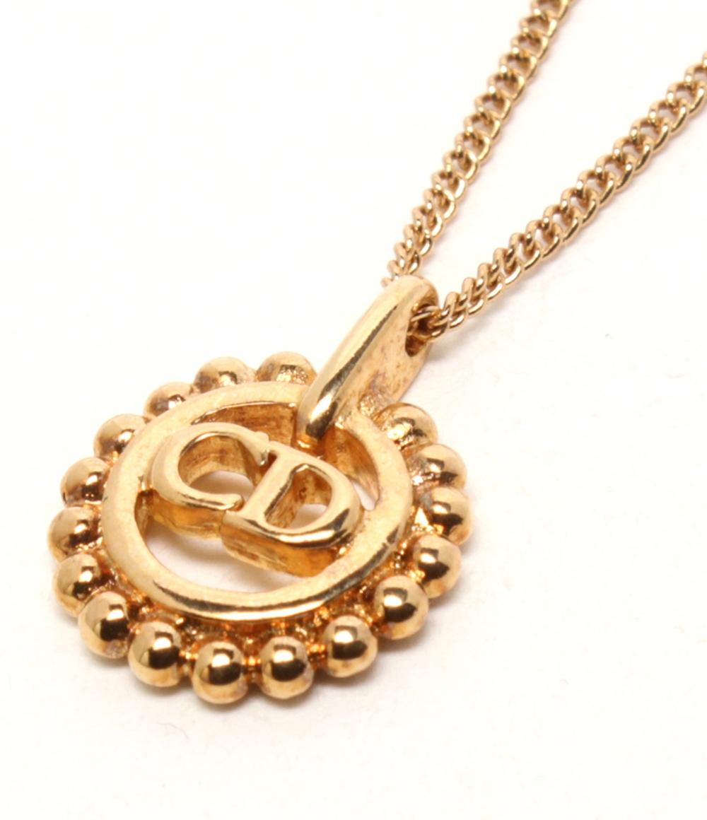 美品 Christian Dior ネックレス CDロゴ レディース クリスチャンディオール