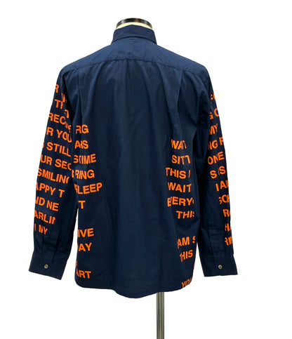eYe JUNYA WATANABE MAN 長袖シャツ 02SS ﾎﾟｴﾑ期 message shirt WE-B071 メンズ SIZE M アイ ジュンヤ ワタナベ マン