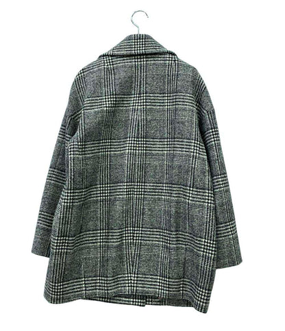 TOMORROWLAND ピーコート ウール カシミヤ グレンチェック柄 ショート 13-08-44-08303 レディース SIZE 34 (XS) トゥモローランド