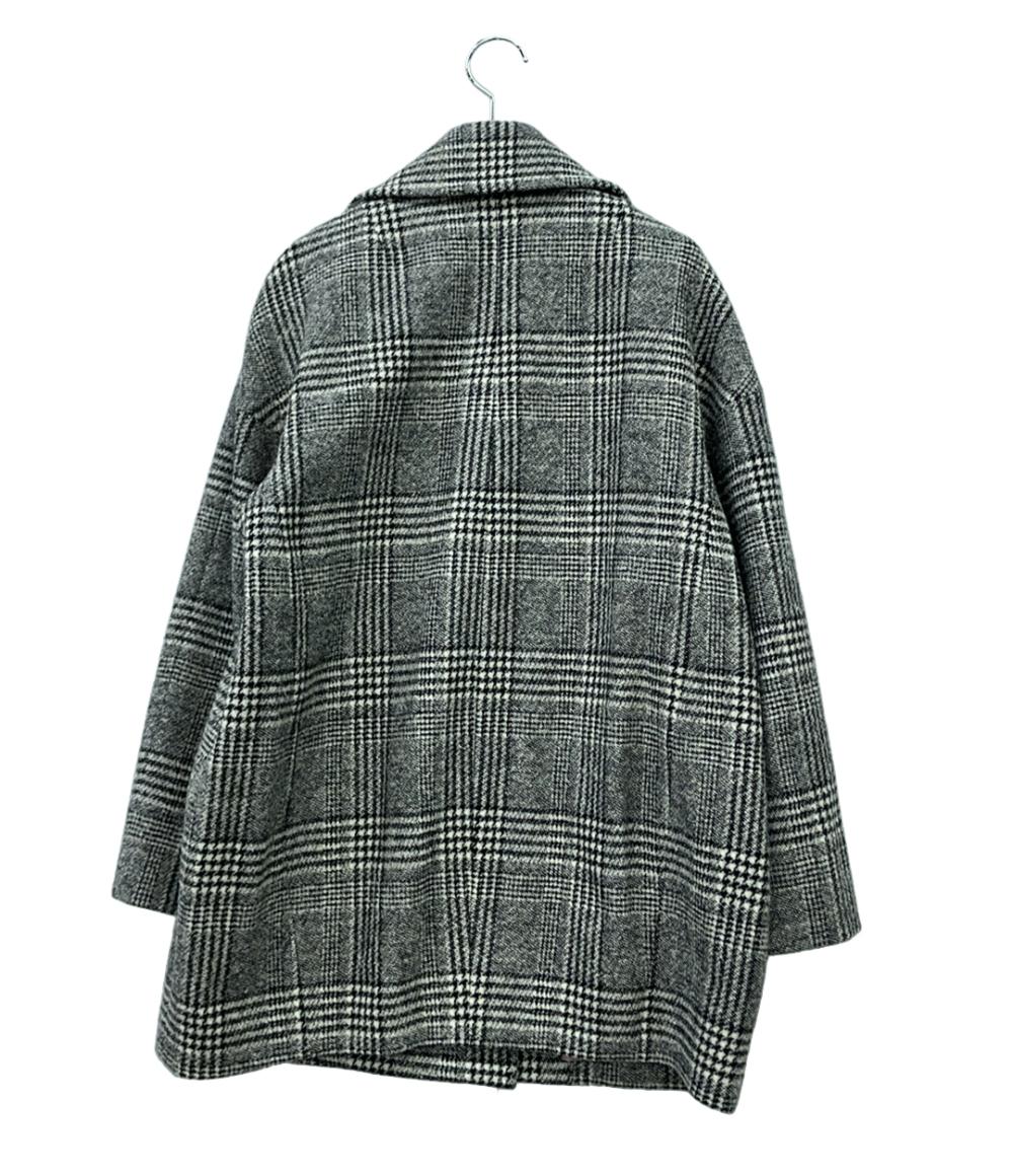 TOMORROWLAND ピーコート ウール カシミヤ グレンチェック柄 ショート 13-08-44-08303 レディース SIZE 34 (XS) トゥモローランド