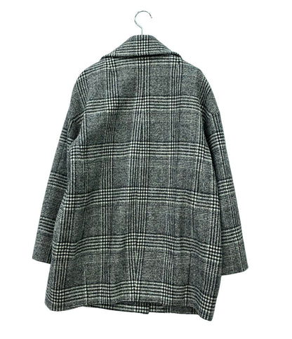 TOMORROWLAND ピーコート ウール カシミヤ グレンチェック柄 ショート 13-08-44-08303 レディース SIZE 34 (XS) トゥモローランド