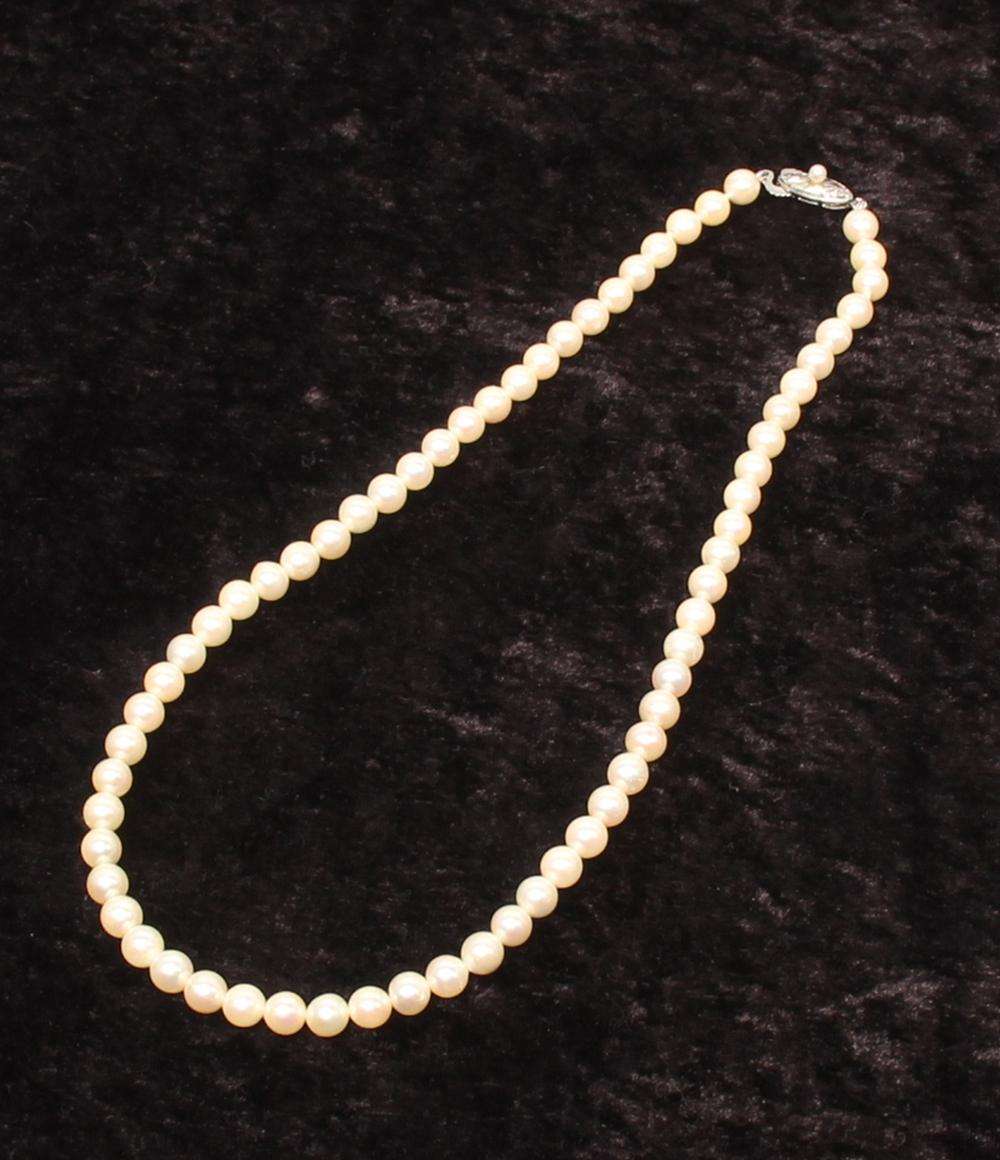 美品 ネックレス SV パール6.0-6.5mm レディース