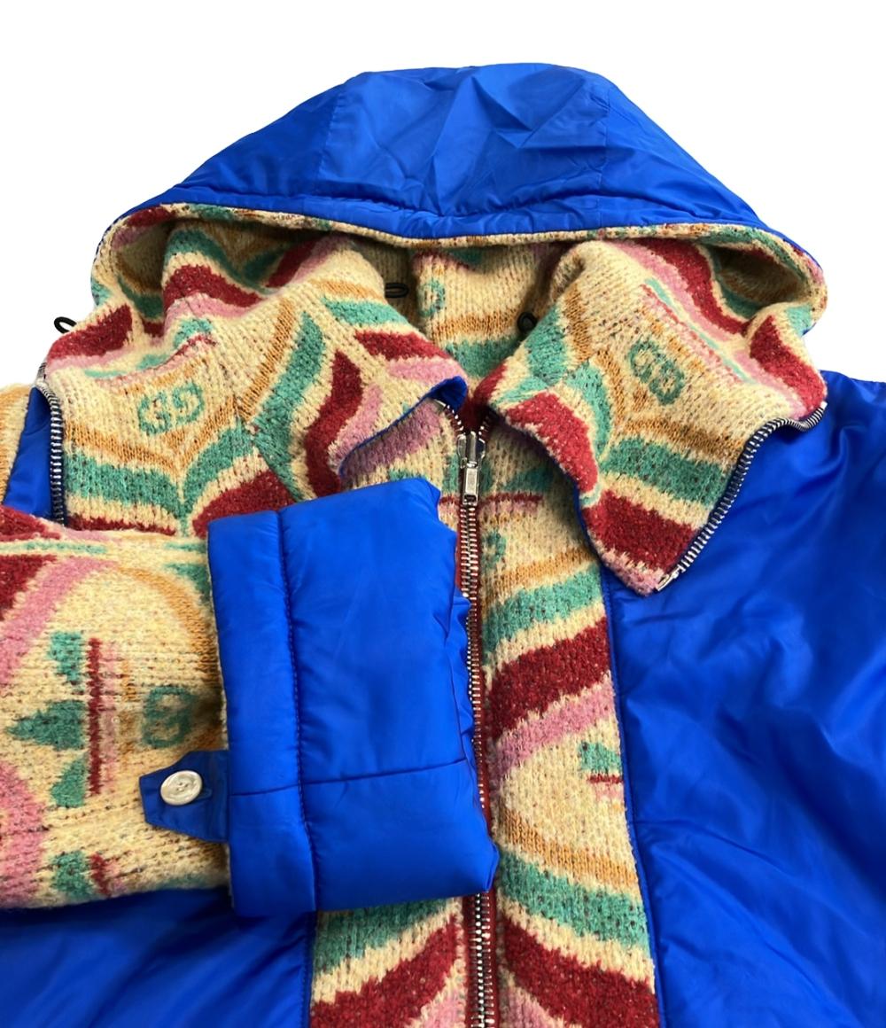 美品 グッチ アディダス リバーシブル ニット ブルゾン レディース