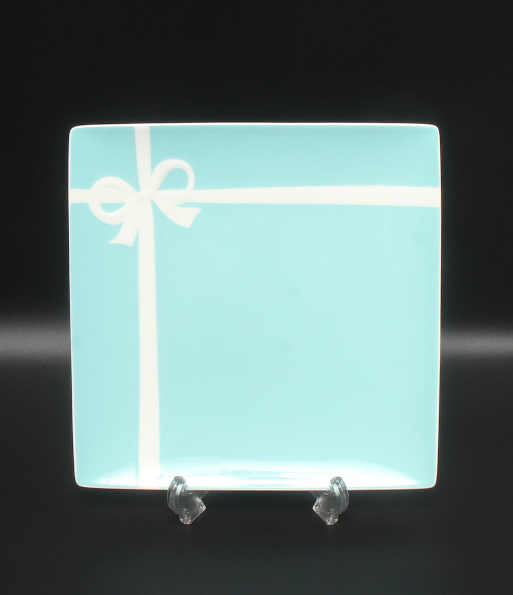 美品 Tiffany & Co. スクエアプレート 皿 24cm ブルーボックス ティファニー