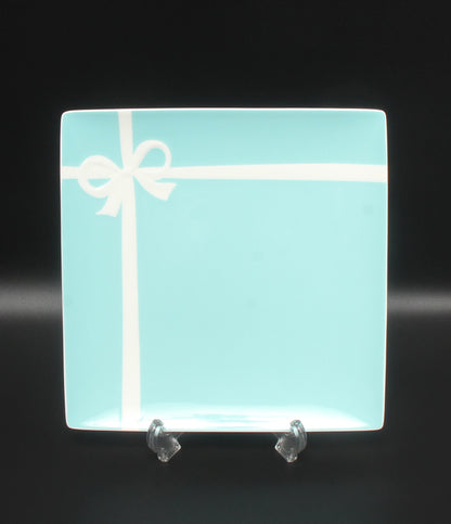 美品 Tiffany & Co. スクエアプレート 皿 24cm ブルーボックス ティファニー