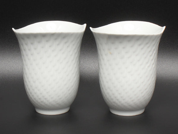 美品 Meissen フリーカップ タンブラー 2点セット ペア 波の戯れ マイセン