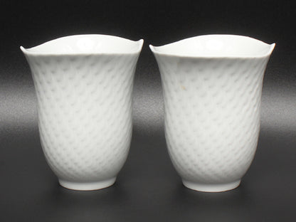 美品 Meissen フリーカップ タンブラー 2点セット ペア 波の戯れ マイセン