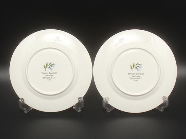 美品 ティファニー プレート 皿 2点セット 18cm ブーケ TIFFANY&Co.