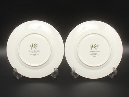 美品 ティファニー プレート 皿 2点セット 18cm ブーケ TIFFANY&Co.