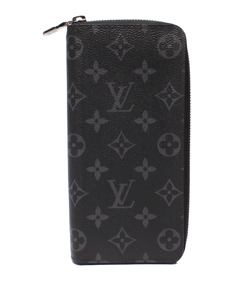 美品 LOUIS VUITTON ラウンドファスナー長財布 ジッピーウォレット・ヴェルティカル モノグラム・エクリプス M62295 メンズ ルイ・ヴィトン