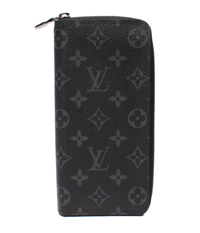美品 LOUIS VUITTON ラウンドファスナー長財布 ジッピーウォレット・ヴェルティカル モノグラム・エクリプス M62295 メンズ ルイ・ヴィトン