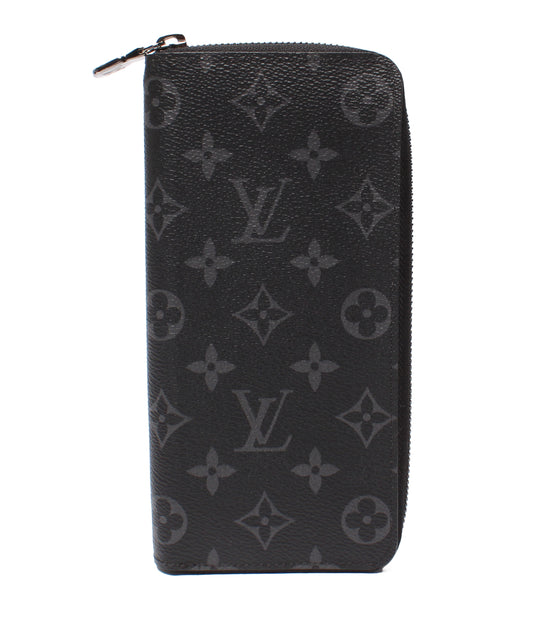 美品 LOUIS VUITTON ラウンドファスナー長財布 ジッピーウォレット・ヴェルティカル モノグラム・エクリプス M62295 メンズ ルイ・ヴィトン