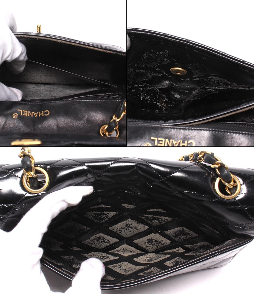 CHANEL チェーンショルダーバッグ シングルチェーン シングルフラップ ゴールド金具 斜め掛け 0番台 マトラッセ レディース シャネル