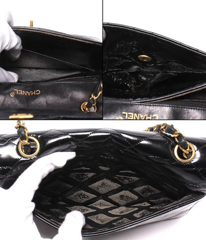 CHANEL チェーンショルダーバッグ シングルチェーン シングルフラップ ゴールド金具 斜め掛け 0番台 マトラッセ レディース シャネル