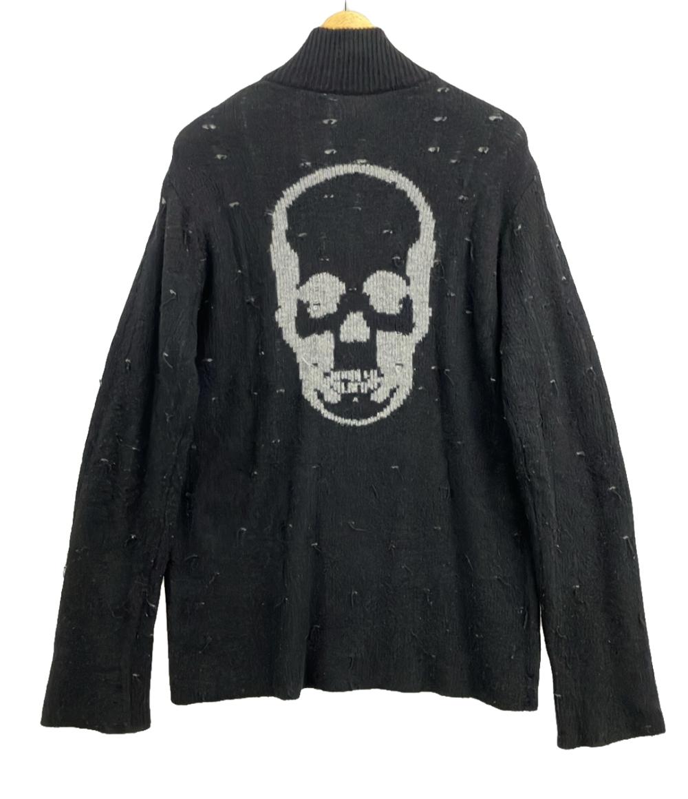 ルシアンペラフィネ ニットカーディガン ダメージ加工 メンズ SIZE XL  