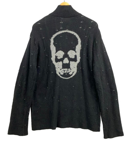 ルシアンペラフィネ ニットカーディガン ダメージ加工 メンズ SIZE XL  