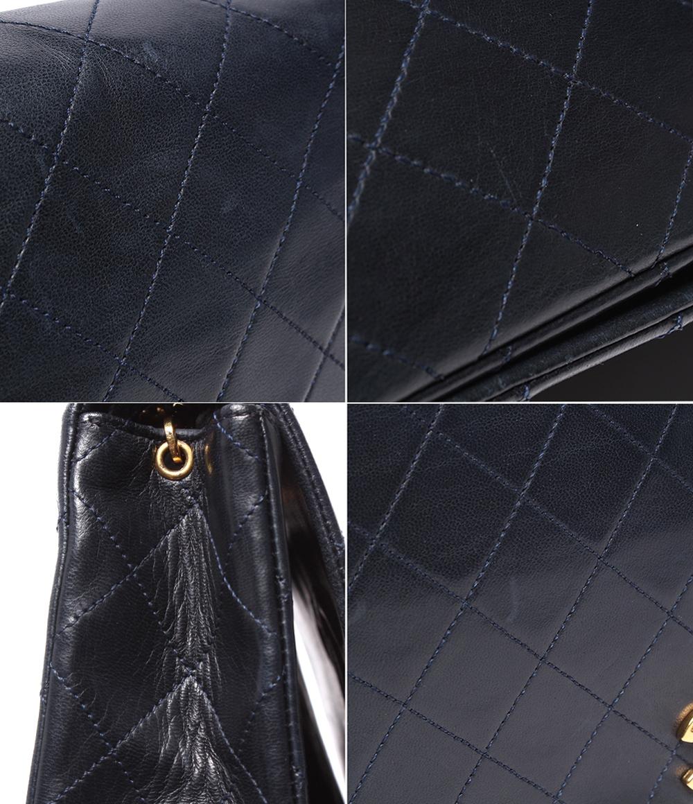 CHANEL チェーンショルダーバッグ マトラッセ フルフラップ ゴールド金具 ラムスキン 1番台 レディース シャネル