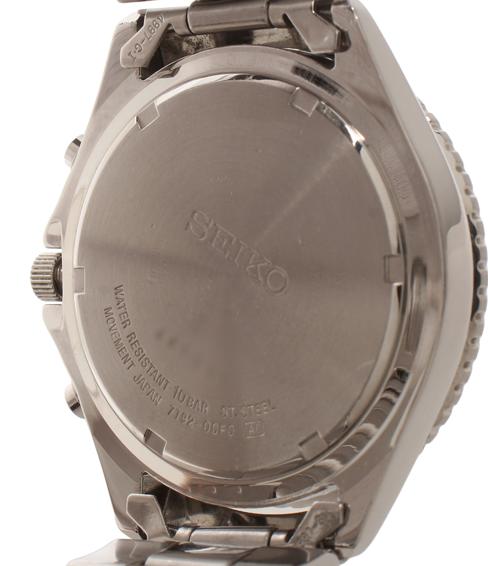 SEIKO 腕時計 クオーツ ブラック 7T92-0CF0 メンズ セイコー