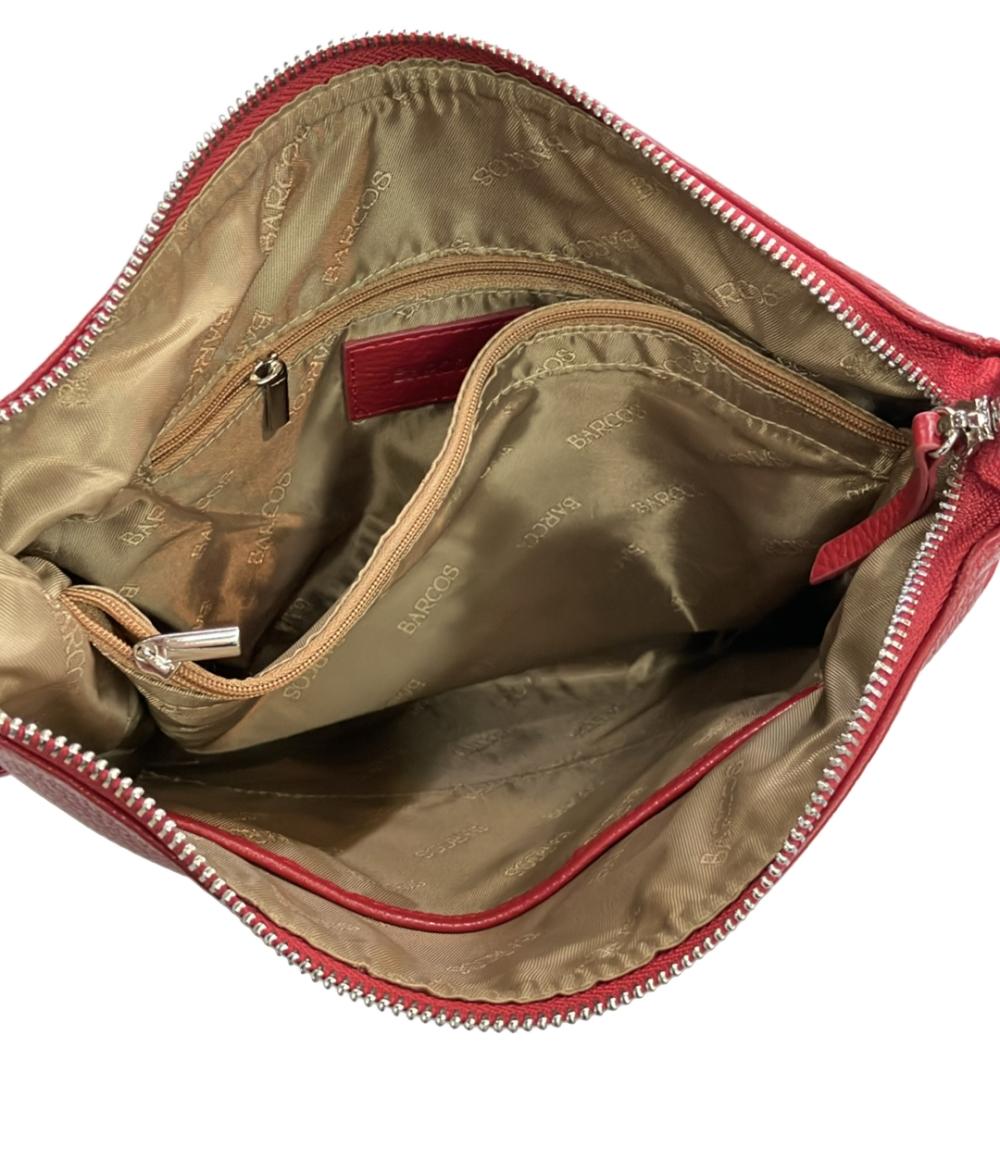 美品 BARCOS ハンドバッグ ショルダーバッグ 2WAY 斜め掛け レザー レディース バルコス