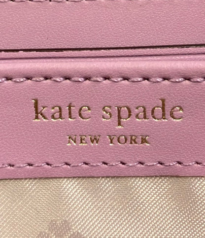 美品 Kate Spade ラウンドファスナー長財布 ラメ レディース ケイトスペード く