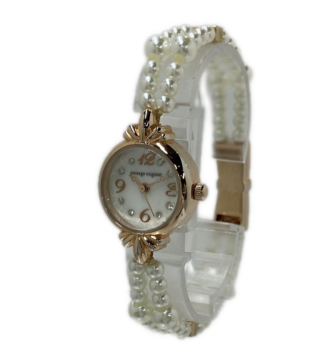 passage mignon 腕時計 クオーツ ホワイト SF85011-3900 レディース パサージュミニョン