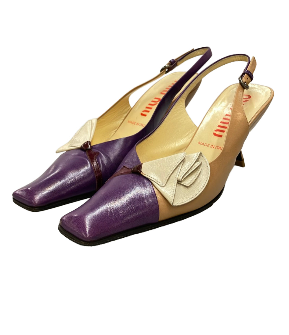 Miu Miu バックバンドパンプス レディース SIZE 37 (23.5cm) ミュウ ミュウ