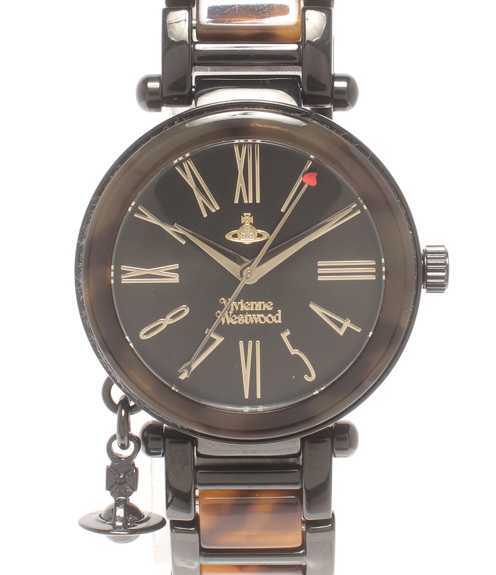 Vivienne Westwood 腕時計 クオーツ ブラック VV006BKBR レディース ヴィヴィアンウエストウッド