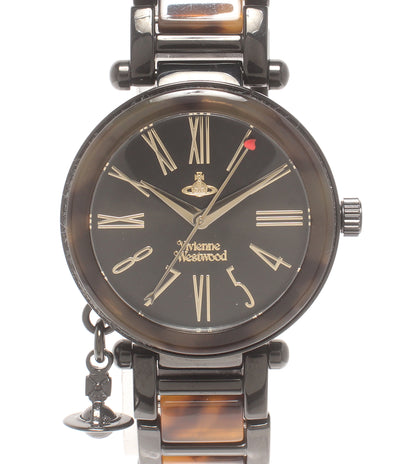 Vivienne Westwood 腕時計 クオーツ ブラック VV006BKBR レディース ヴィヴィアンウエストウッド
